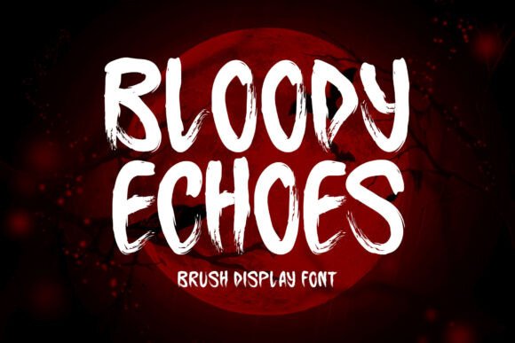 Bloody Echoes: The Bold Brush Typeface for Spooky Editorial Design