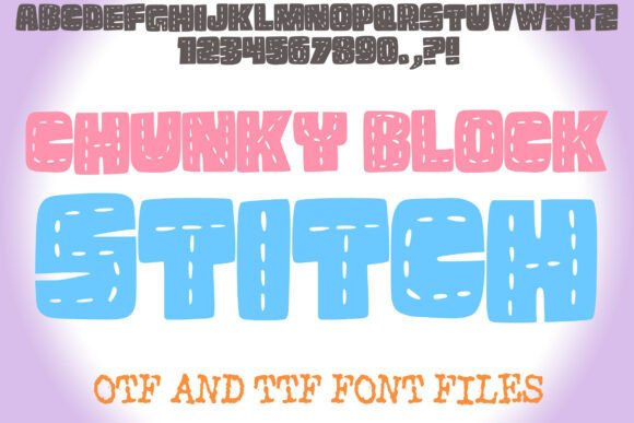 Chunky Block Stitch: A Playful Typeface for Editorial Design