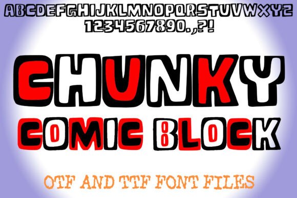 Chunky Comic Block: A Bold Typeface for Fun Editorial Design