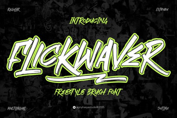 Flickwaver: The Bold Brush Typeface for High-Energy Campaigns