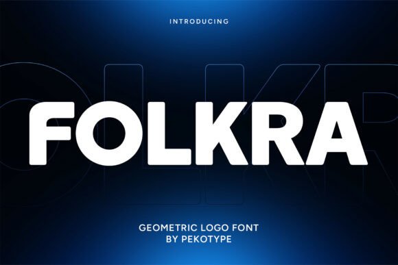 Folkra: The Modern Geometric Typeface for Editorial Branding