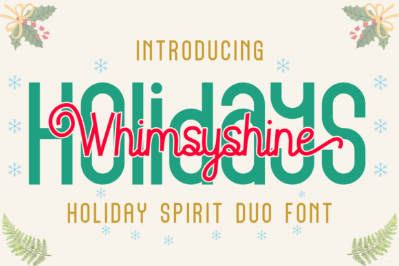 Holidays Wimsyshine Typeface for Festive Branding