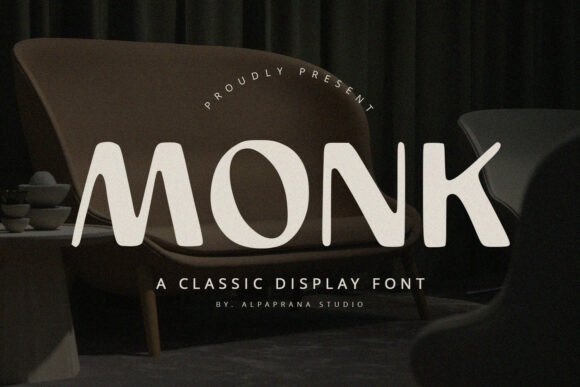 Monk: A Bold Display Font for Editorial Design and Branding