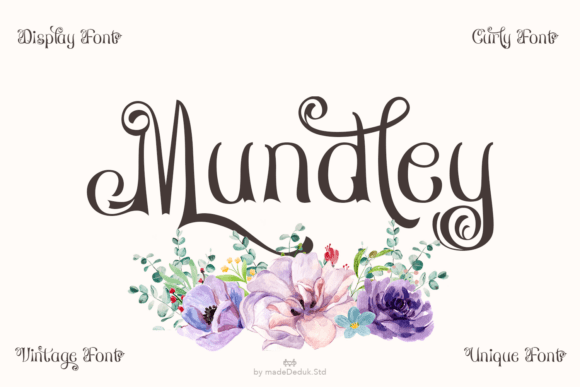 Mundley Regular: A Vintage Display Font for Creative Makers