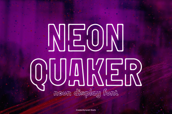 Neon Quaker: The Bold Display Typeface for Nightlife Campaigns