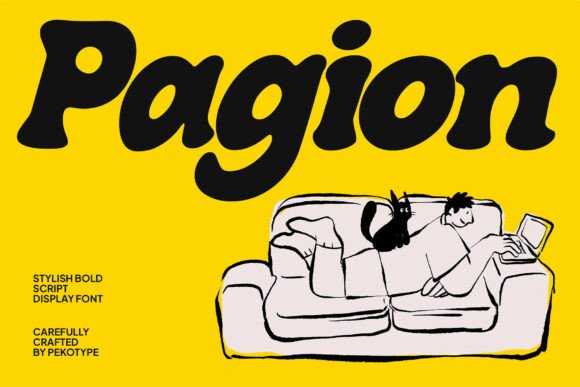 Pagion: A Bold Script Display Font for Editorial Design