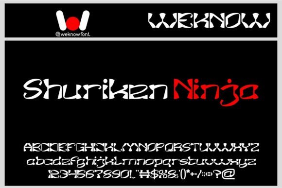 Shuriken Ninja: The Avant-Garde Typeface for Bold Editorial Design