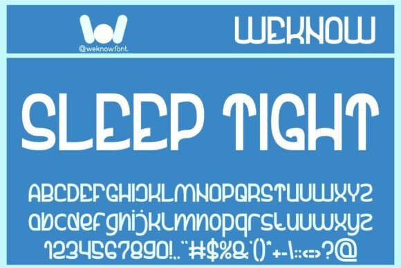 Sleep Tight Display Font for Handmade Crafts and Printables